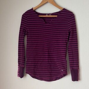 Striped Purple Long Sleeve Top